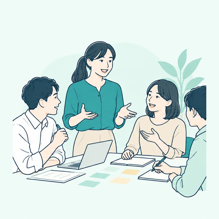 参加者同士で対話しながら取り組む実践型研修